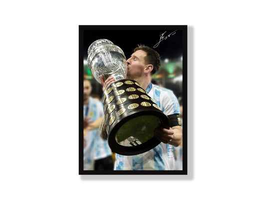 Messi Kissing Copa America Trophy