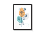 Floral Flower Leaves Art Abstract Left