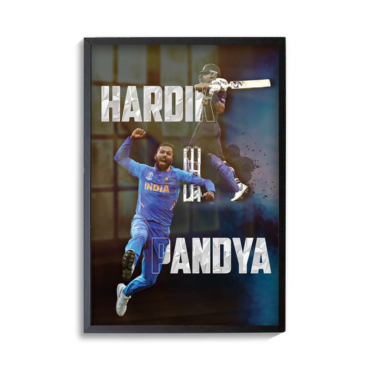 Hardik Pandya Celebrating Poster | Frame | Canvas