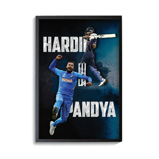 Hardik Pandya Celebrating Poster | Frame | Canvas
