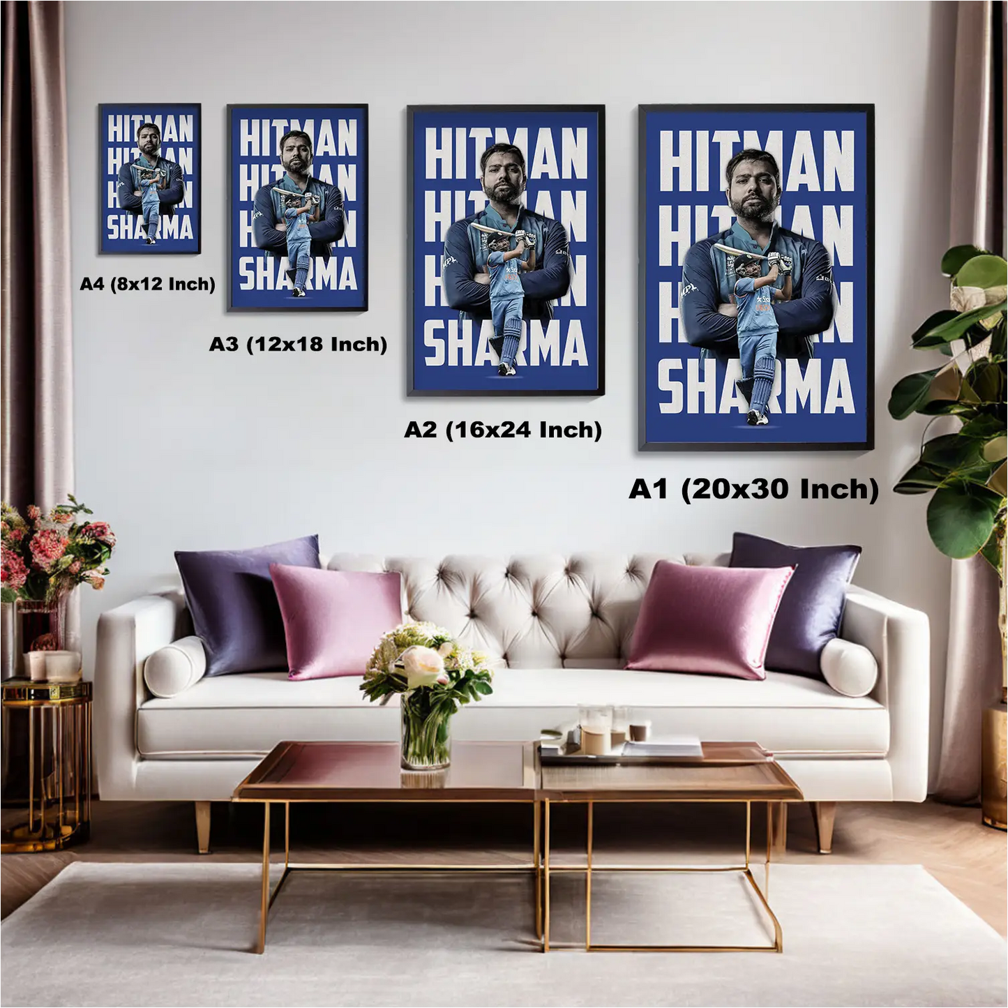 Rohit Sharma - The Hit Man Poster | Frame | Canvas