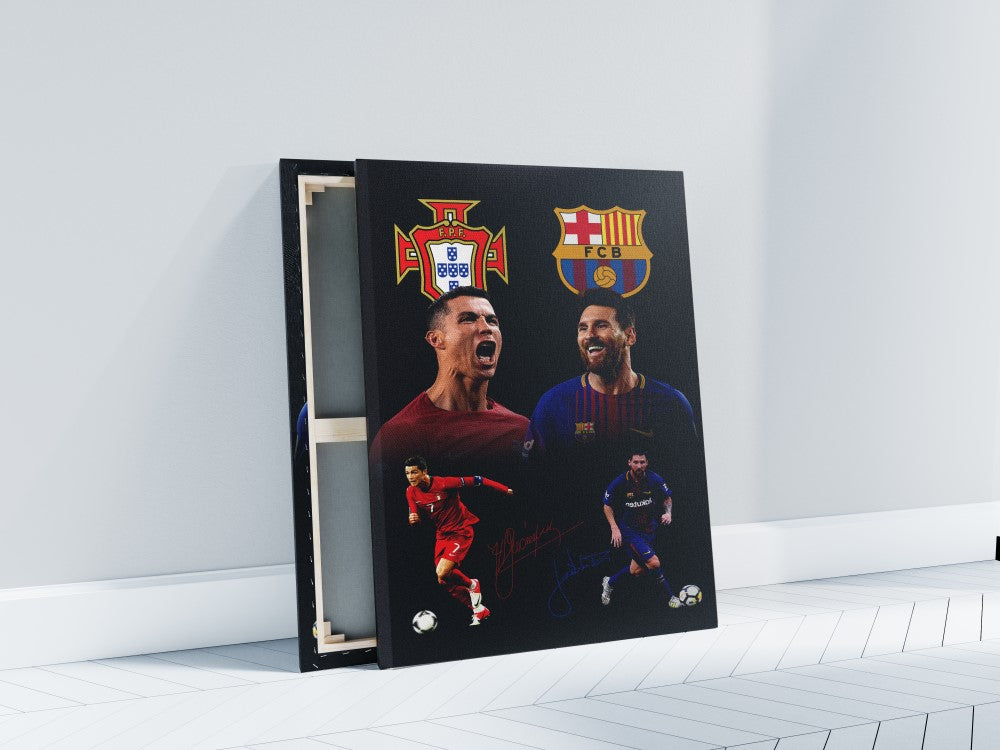Ronaldo and Messi Collage