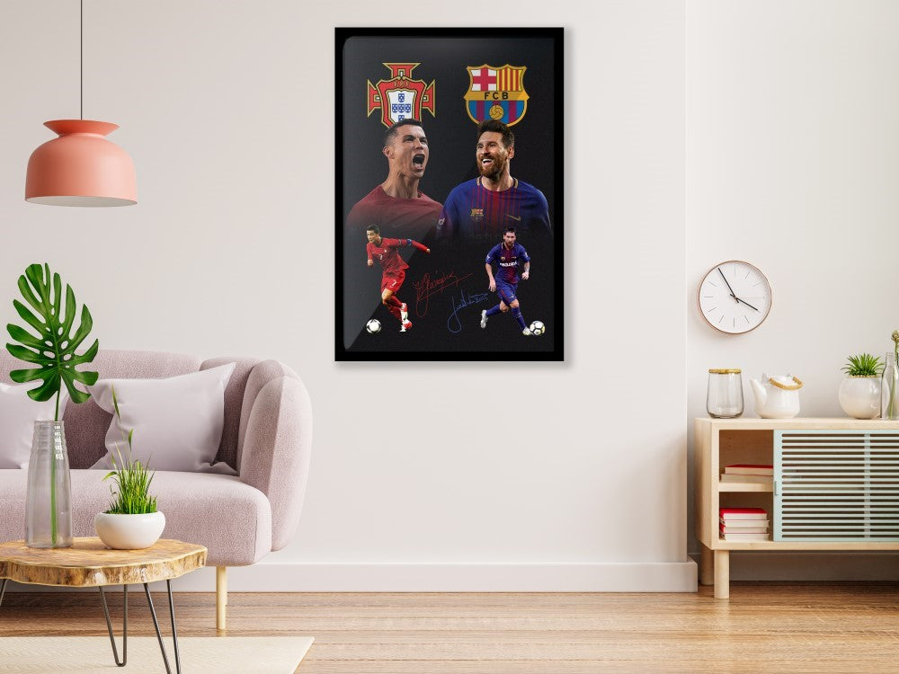 Ronaldo and Messi Collage