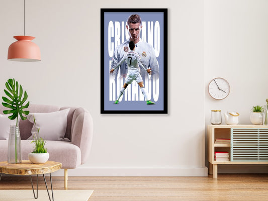 Cristiano Ronaldo Wall Poster Black Frame