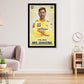 MS Dhoni Wall Poster Black Frame