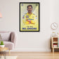 MS Dhoni Wall Poster Glossy Black Frame