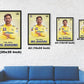 MS Dhoni Wall Poster Size Chart