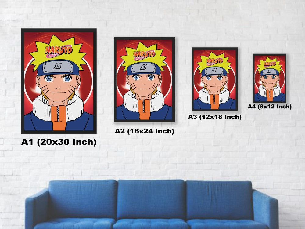 Naruto Wall Poster Size Chart