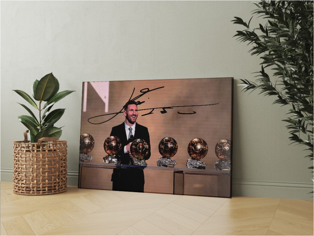 Lionel Messi 8th Ballon D'or wall Poster Canvas