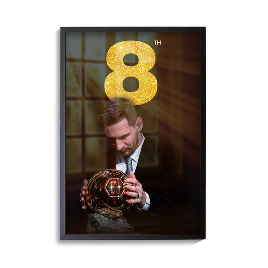Lionel Messi - 8th Ballon D'or Poster | Poster | Frame | Canvas