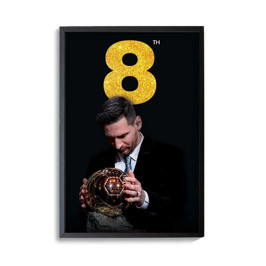 Lionel Messi - 8th Ballon D'or Poster | Poster | Frame | Canvas
