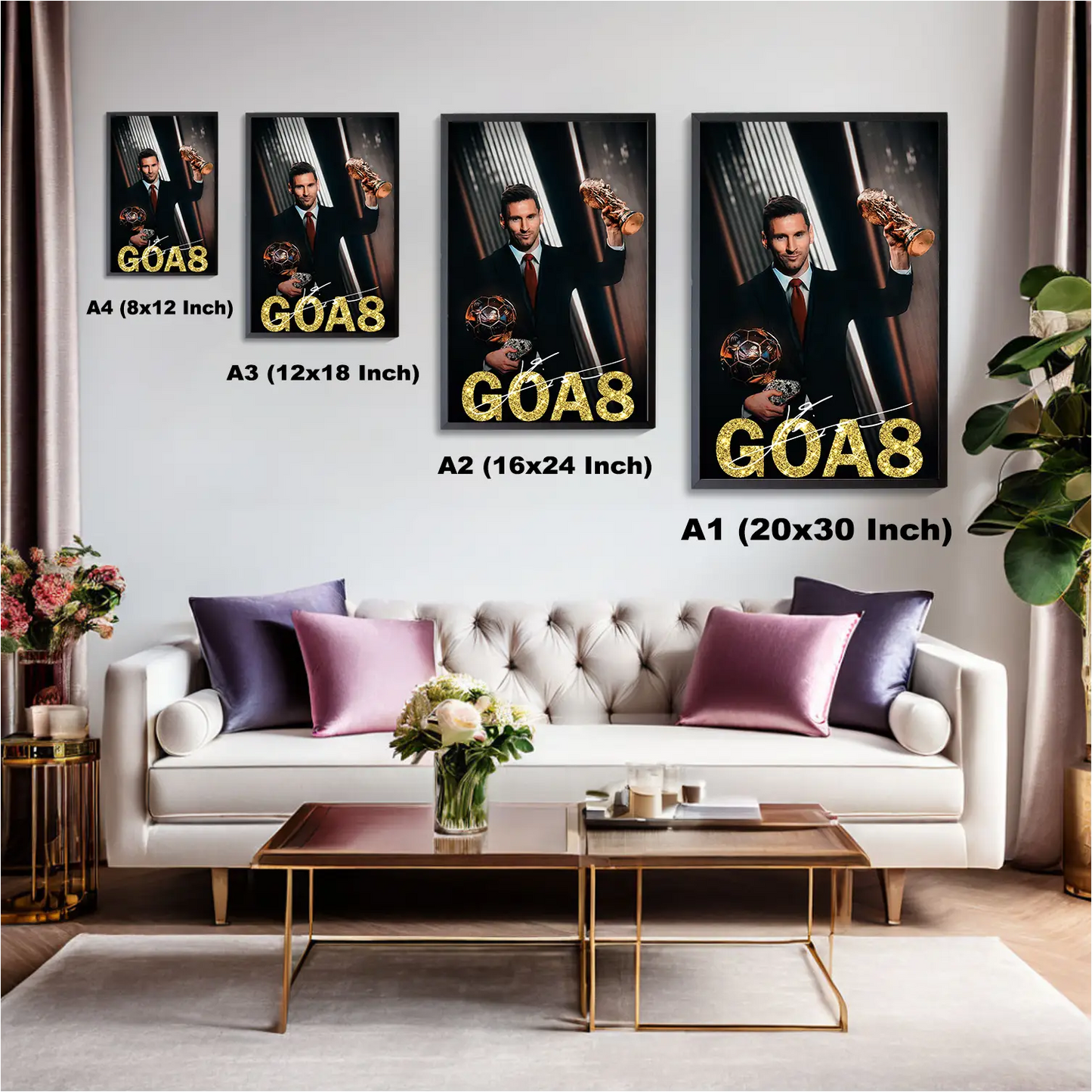 Lionel Messi - GOA8 Wall Poster | Poster | Frame | Canvas