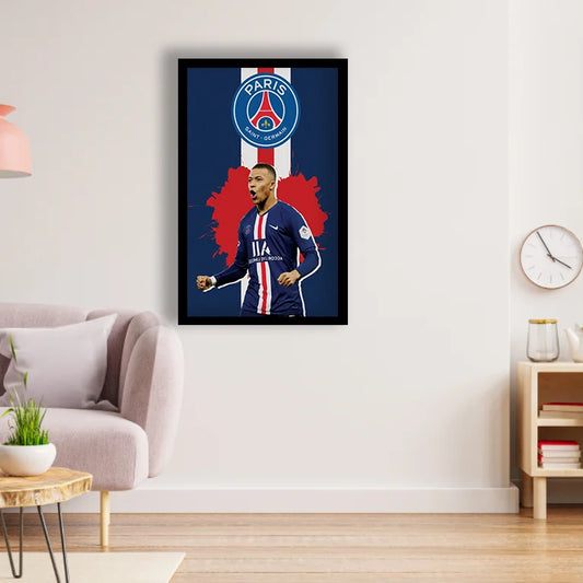 Kylian Mbappe Celebrating PSG Club Poster | Frame | Canvas