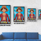 Luffy One Piece Poster Size Chart