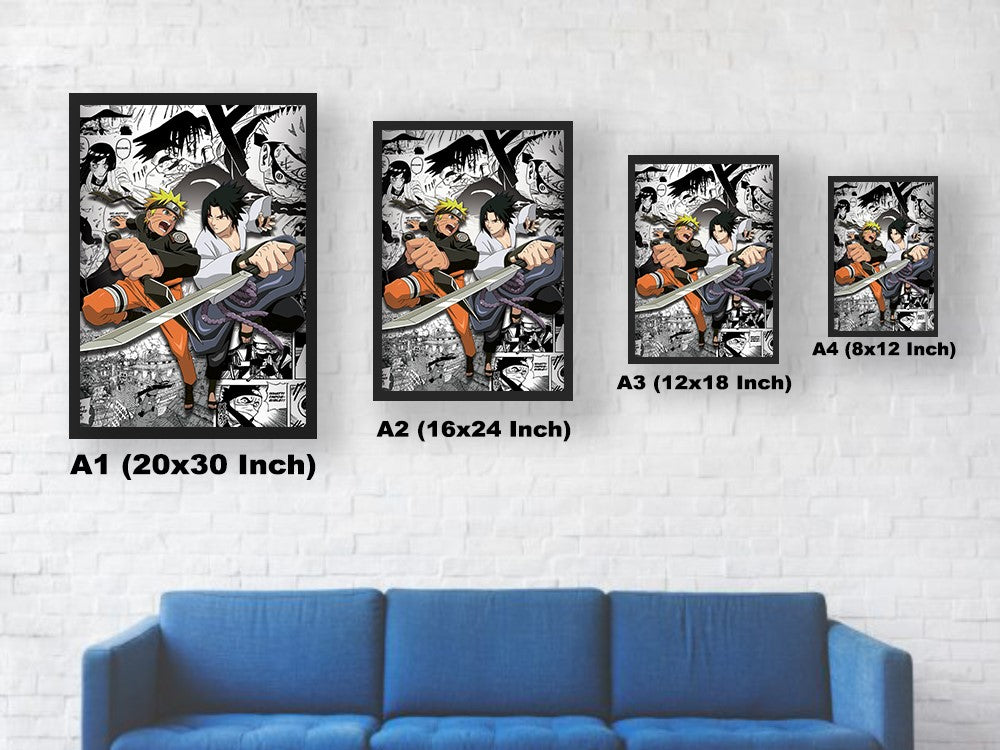 Naruto Manga Wall Poster - Anime Wall Poster Canvas