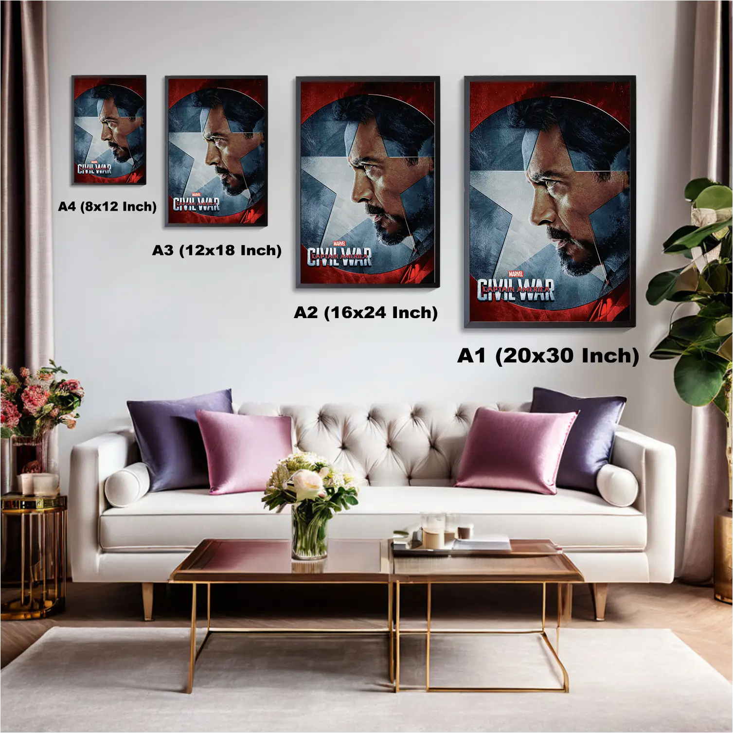 Iron Man Wall Poster - Marvel Poster | Frame | Canvas