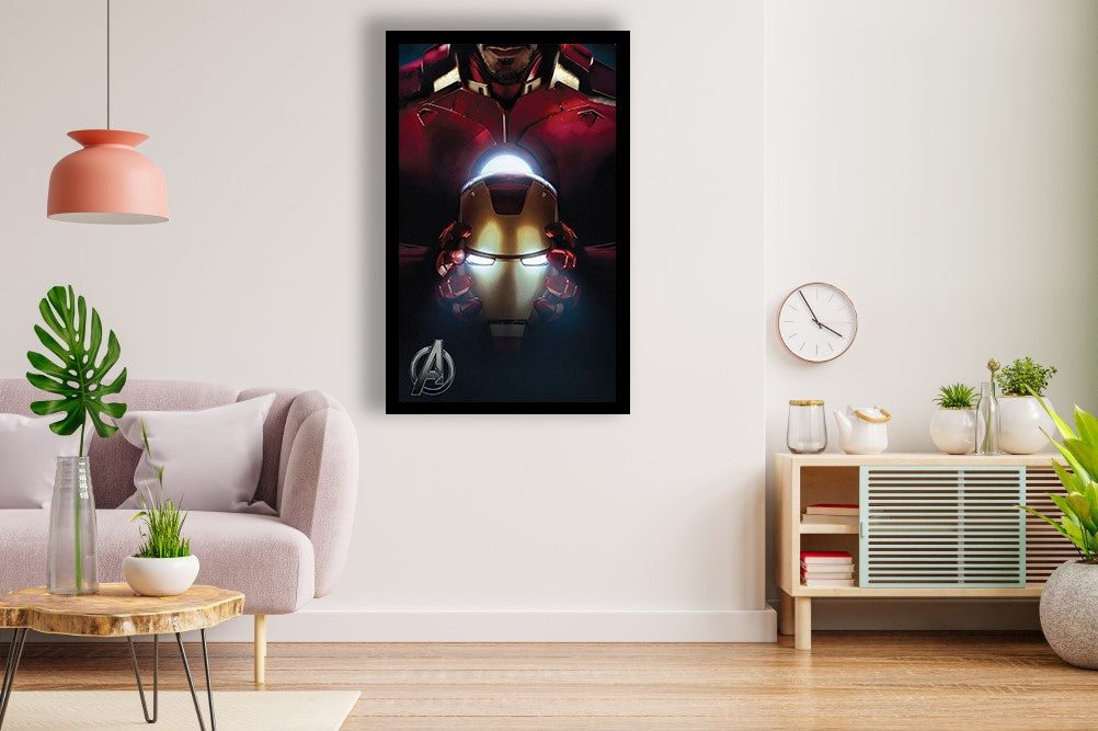 Iron Man Avenger Poster Black Frame