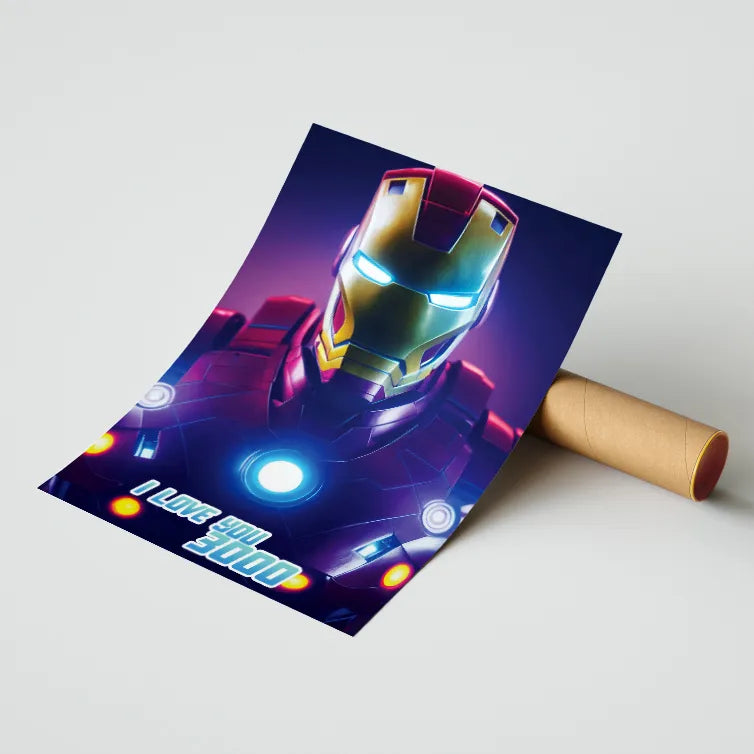 Iron Man Love U 3000 Wall Poster