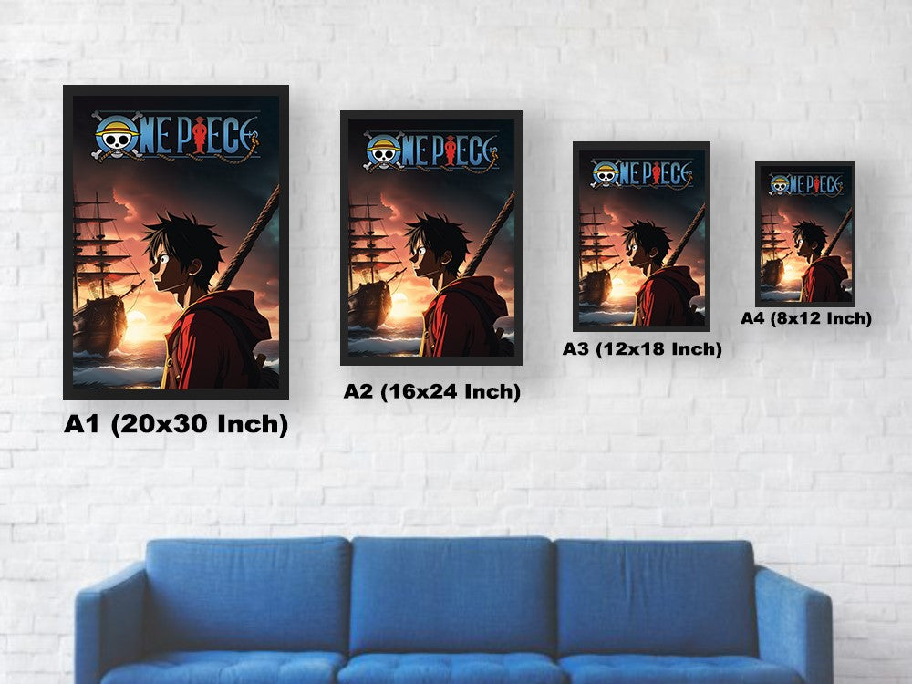 ONE PIECE Wall Poster Size Chart