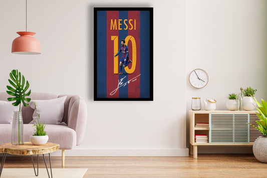 Messi Jersey Poster Black Frame