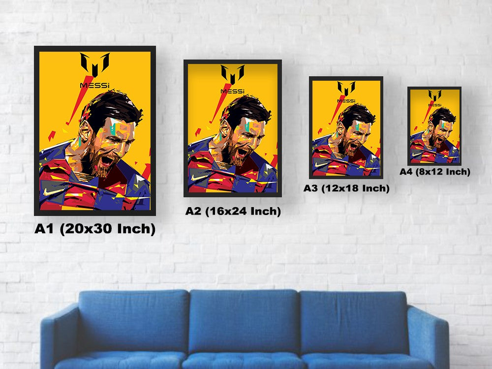 Lionel Messi Barcelona FC Argentine Wall Size Chart