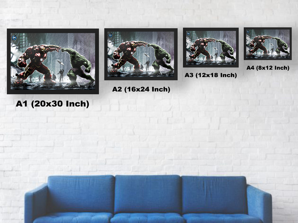 Hulk Poster - Iron Man Poster - Avengers Wall Art
