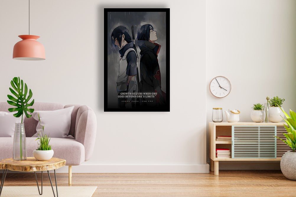 Itachi Uchiha Poster Black Frame