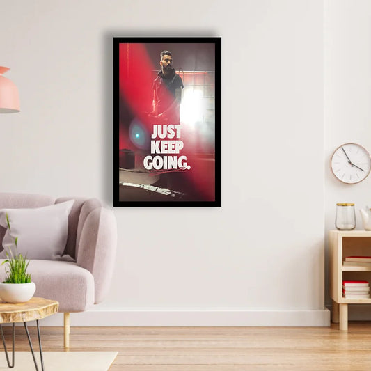 KL Rahul Just Keep Going Poster | Frame | Canvas