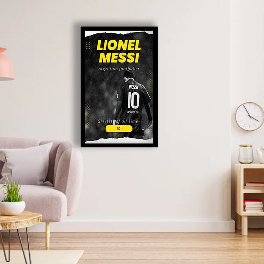 Lionel Messi Football Goat Poster | Frame | Canvas