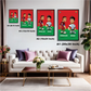 Ronaldo Lionel Messi Cartoon Poster Room Wall | Poster | Frame | Canvas
