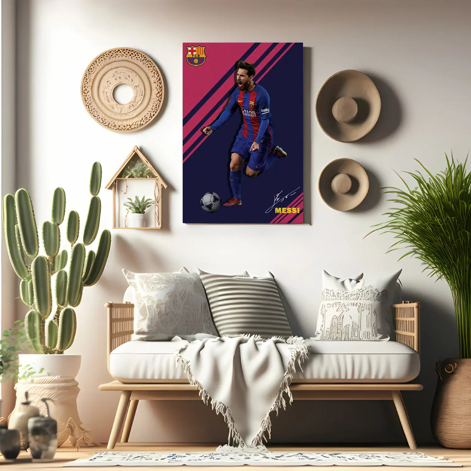 Lionel Messi FCB Club Poster | Frame | Canvas