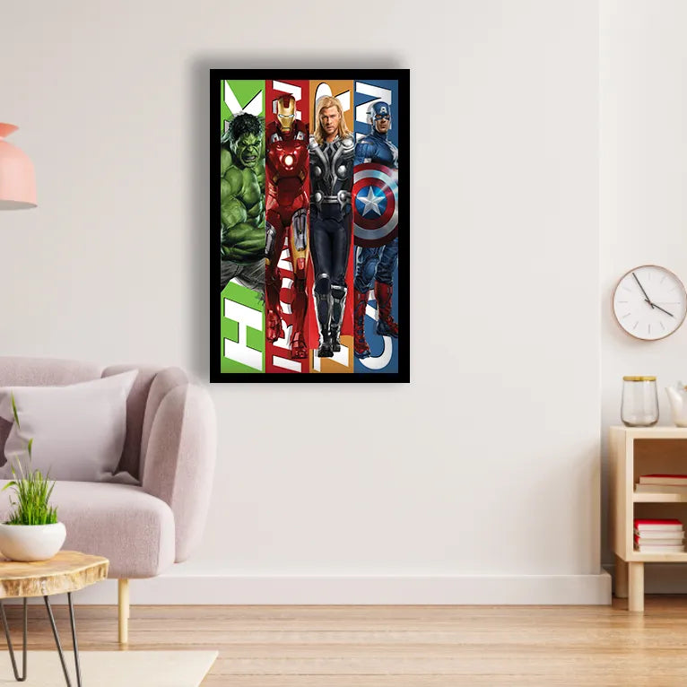 Avengers Poster Black Frame