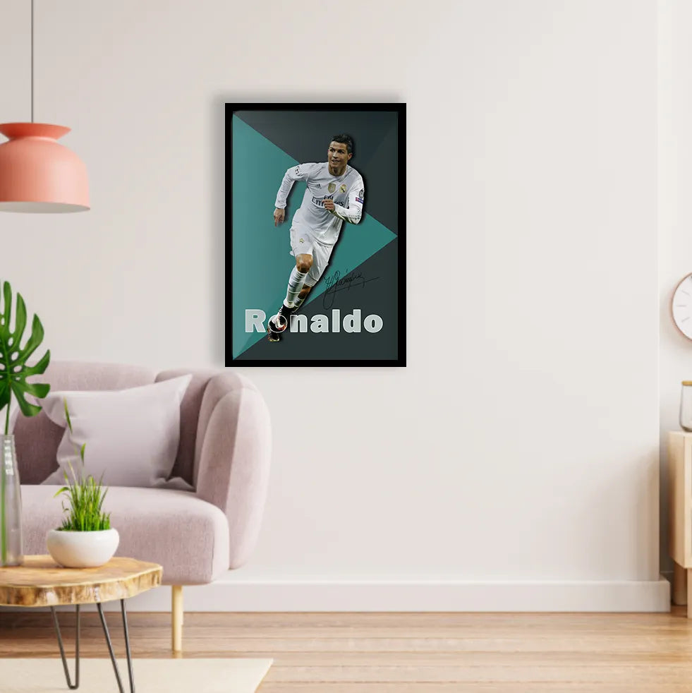 Ronaldo Best Poster Glossy Black Frame