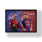 Ronaldo And Messi with autograph Hero