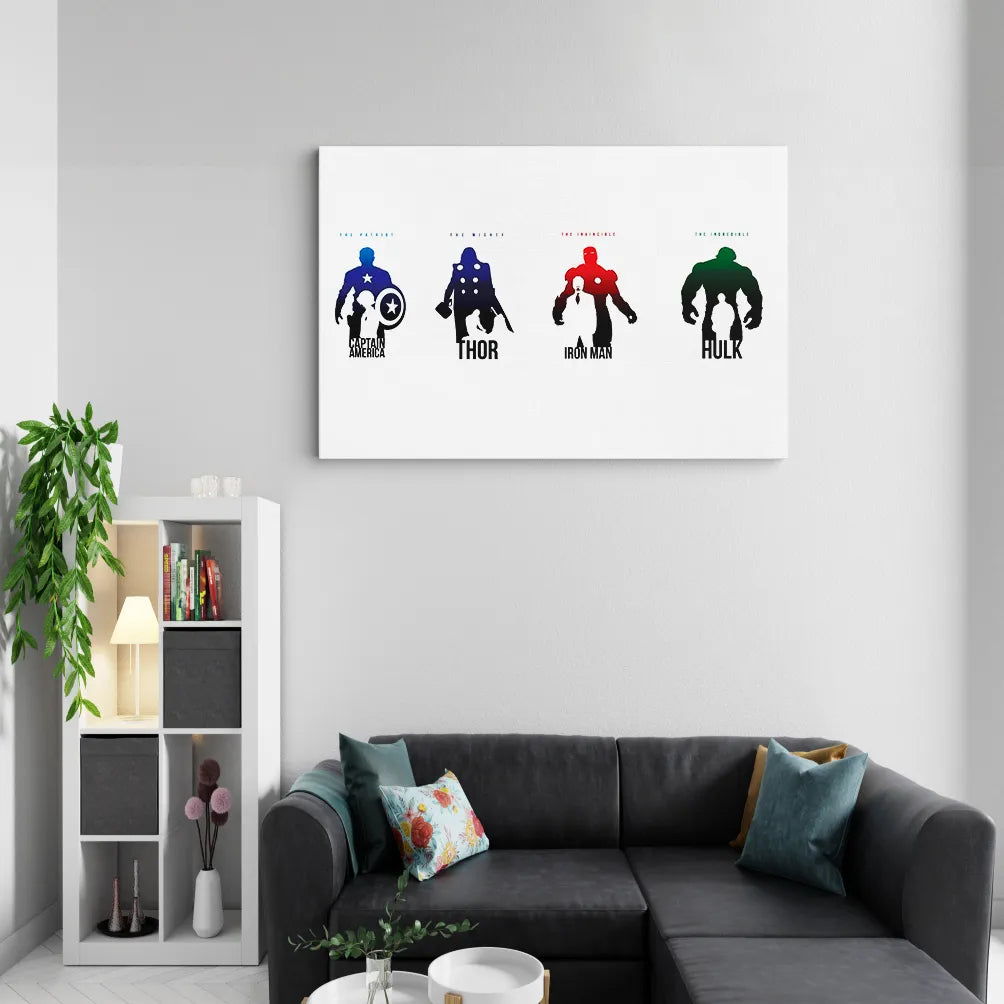 Iron man Thor Hulk Captain America Canvas