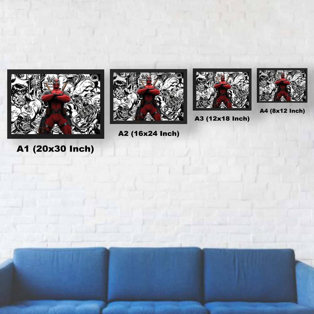 MC Deadpool Comic Size Chart