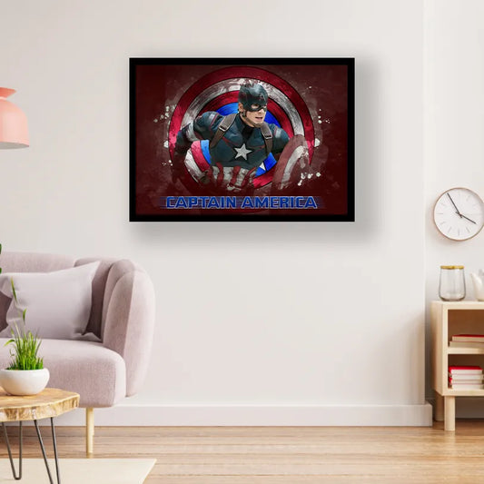 Captain America Fight Scene Marvel Poser | Frame | Canvas