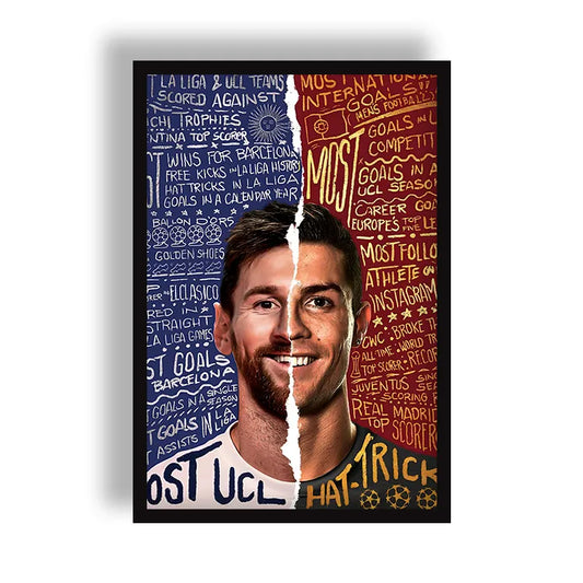 Messi and Cristiano Ronaldo Football Poster | Frame | Canvas