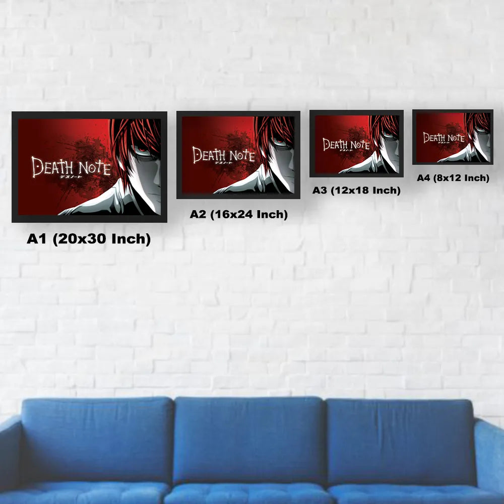 Light Yagami Death Note Anime Poster | Frame | Canvas