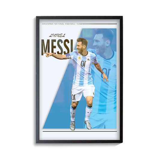 Lionel Messi Argentina Football Poster | Frame | Canvas