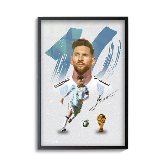 Lionel Messi Argentina Football Poster | Frame | Canvas