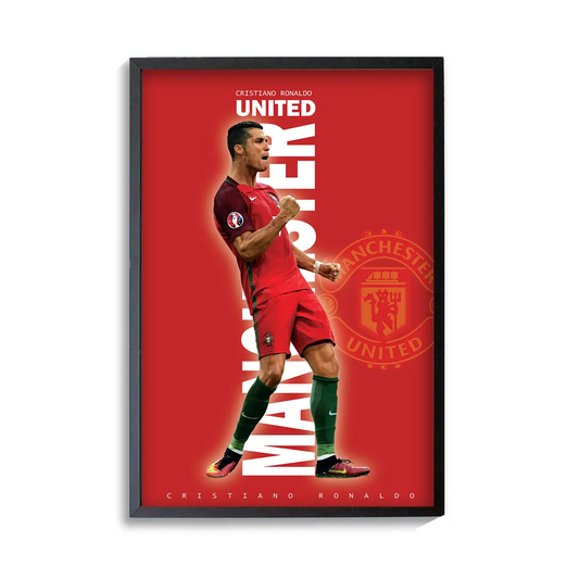 Cristiano Ronaldo Manchester United Club Football Poster | Frame | Canvas