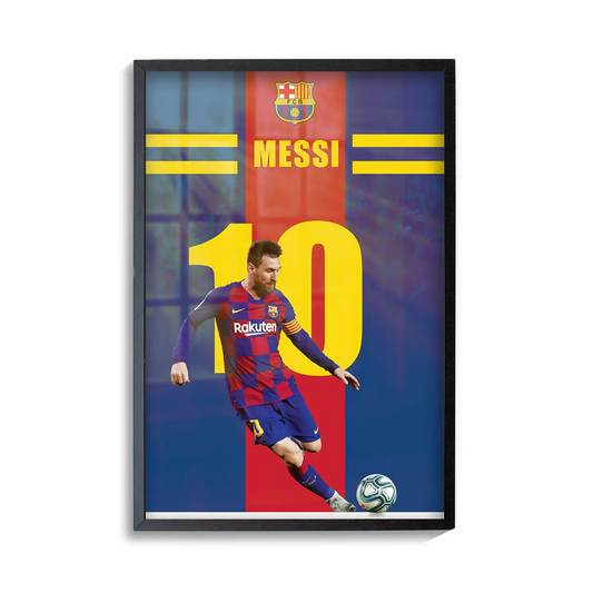 Messi Jersey 10 FCB Club Football Poster | Frame | Canvas
