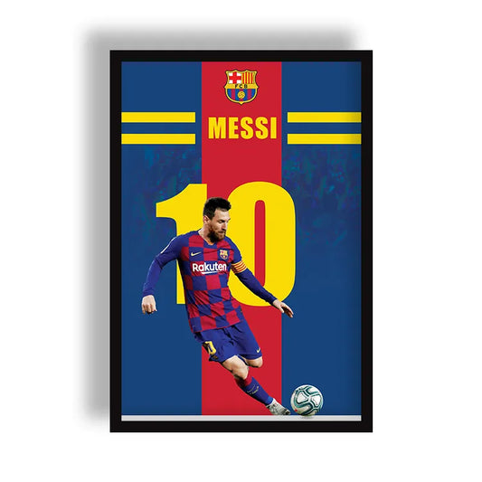 Messi Jersey 10 FCB Club Football Poster | Frame | Canvas