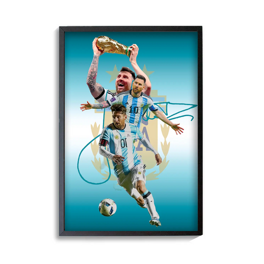 Messi Collage Wall Poster | Frame | Canvas