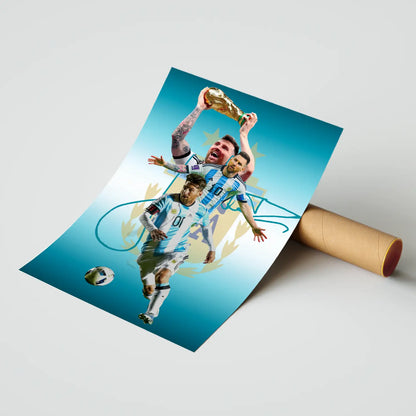 Messi Collage Wall Poster | Frame | Canvas