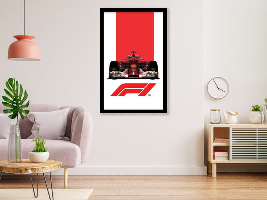 Ferrari F14T Car Poster Black frame