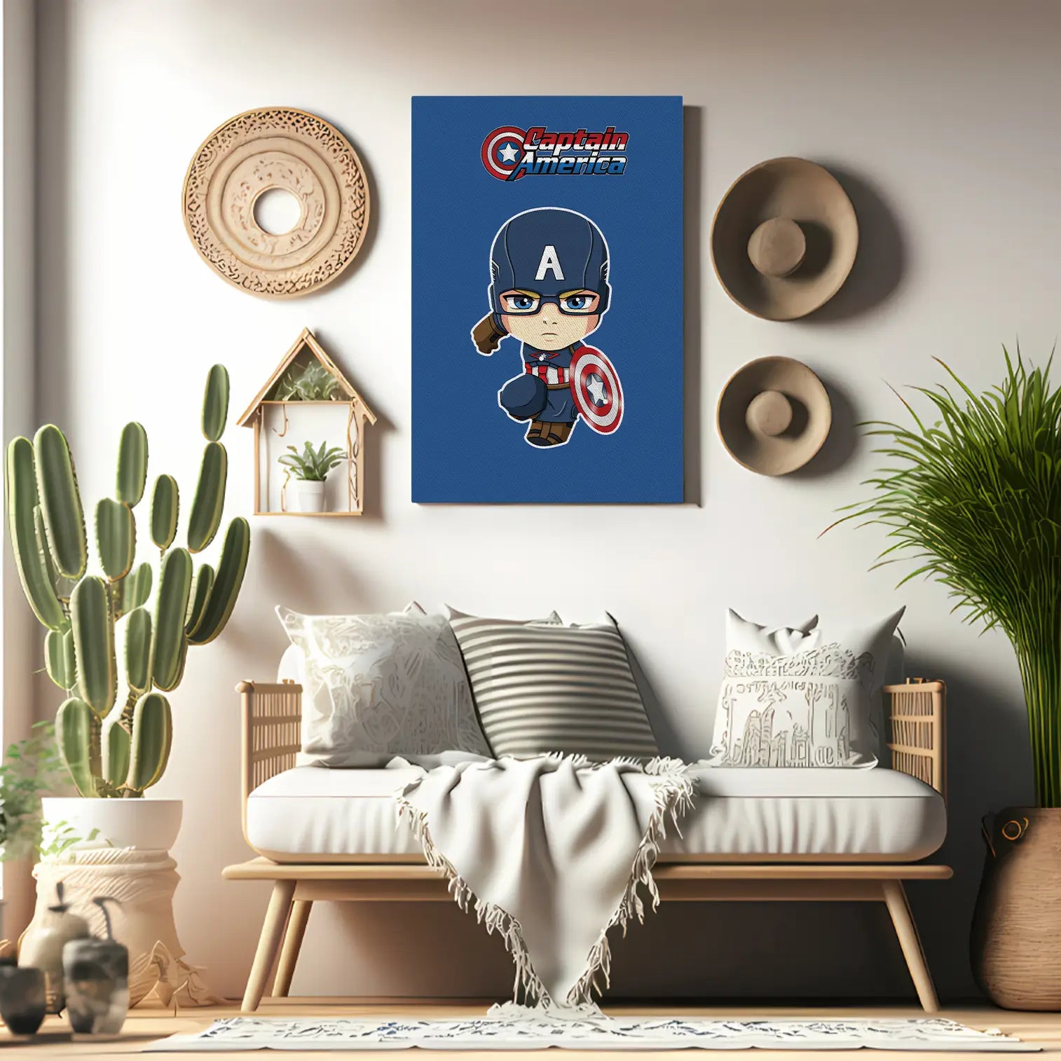Captain America Minimal Art Poster | Frame | Canvas