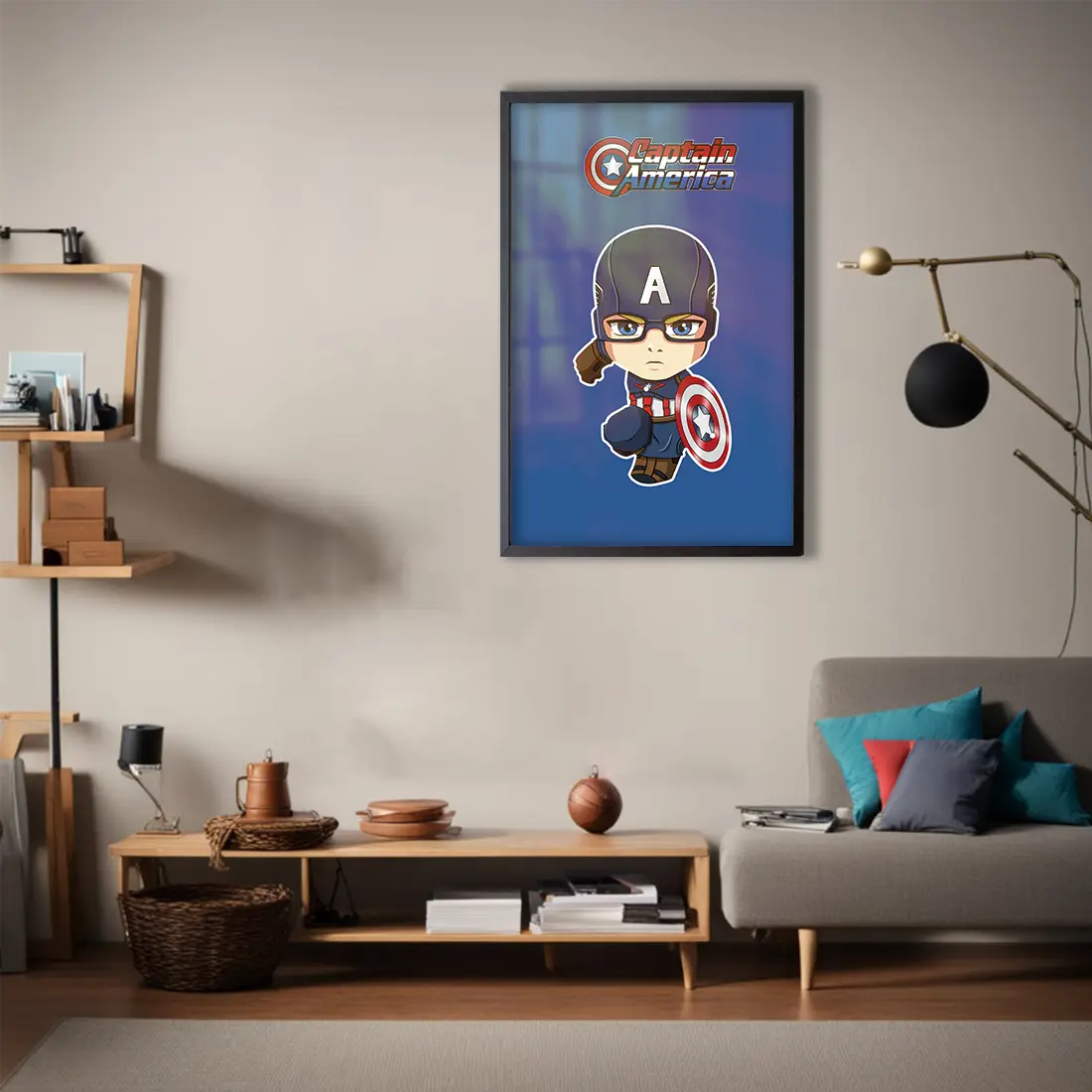 Captain America Minimal Art Poster | Frame | Canvas