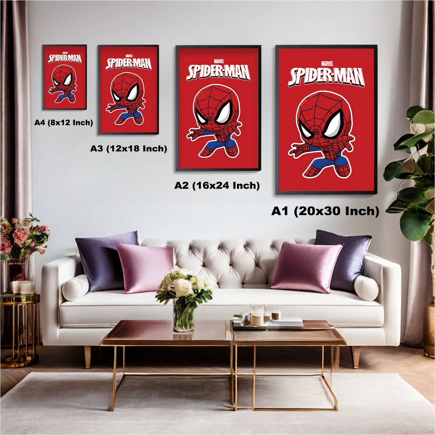 Spider Man - Minimal Wall Poster | Frame | Canvas